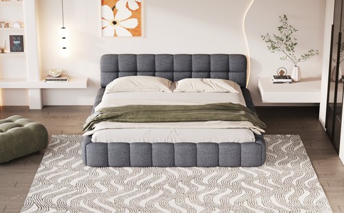 Padded bubble headboard - padded, double