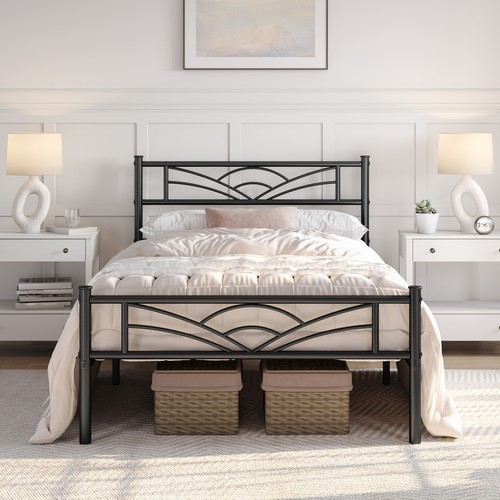 Metal platform bed - platform, with