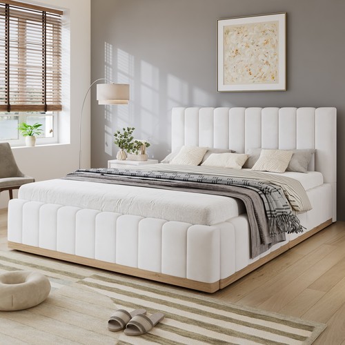 Upholstered double bed frame - upholstered,