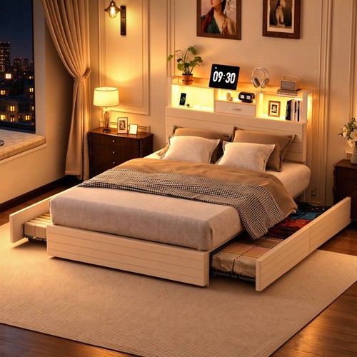 4ft6 double bed frame - 4ft6,