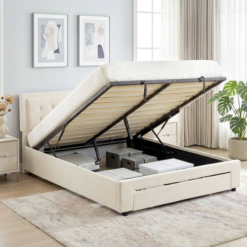 Homcom 4ft6 double bed frame - 4ft6,