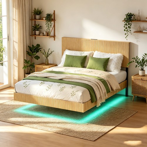 4ft6 floating double bed - 4ft6,