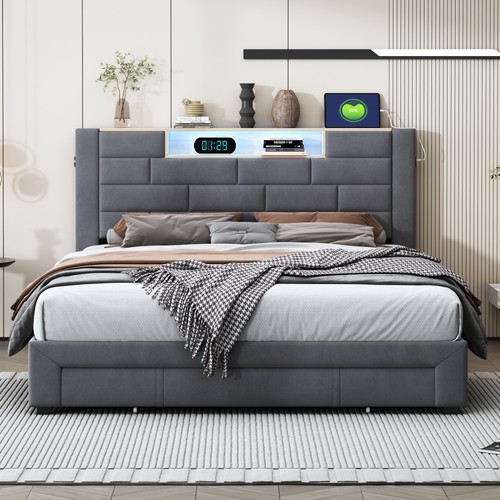 Double 4ft6 bed frame with - double,