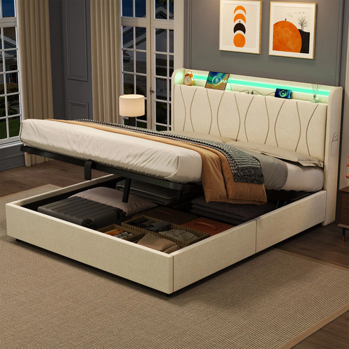 4ft6 double ottoman bed - 4ft6,