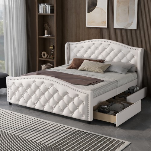 White faux leather - white,