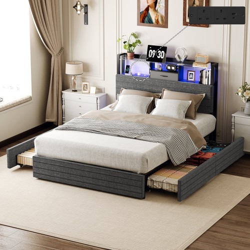 4ft6 double bed frame - 4ft6,