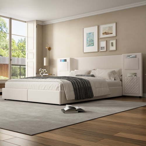 4ft6 double velvet bed - double,