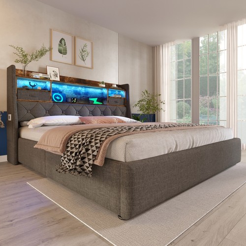 4ft6 double ottoman - double, bed
