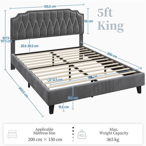 4ft6 5ft double upholstered - 4ft6/5ft,