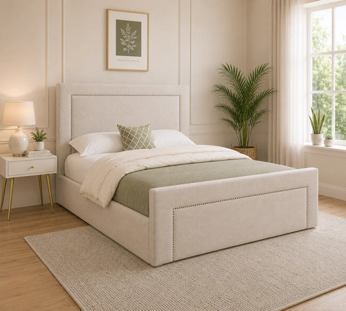 Luxury plain upholstered - upholstered, bed