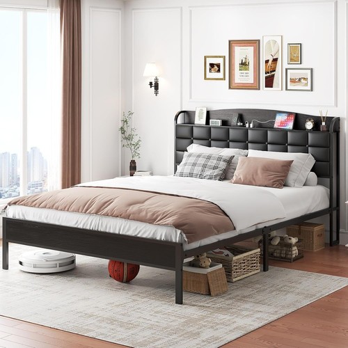 Bed 4ft6 frame fabric - 4ft6, luxury