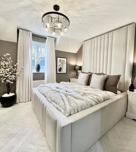 Luxury high headboard velvet - headboard,