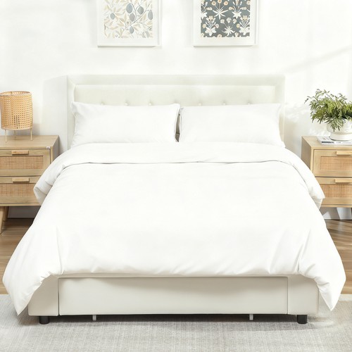 Homcom 4ft6 double - bed, frame