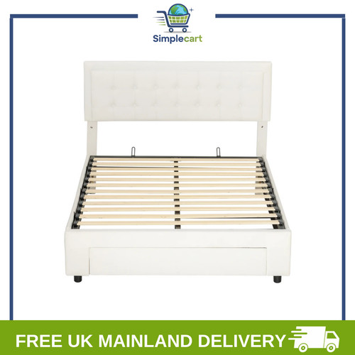 4ft6 double bed frame with - bed,