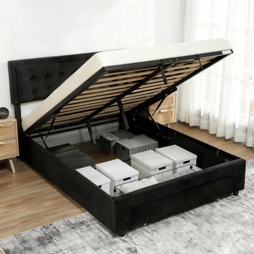 Homcom 4ft6 double bed frame - 4ft6,