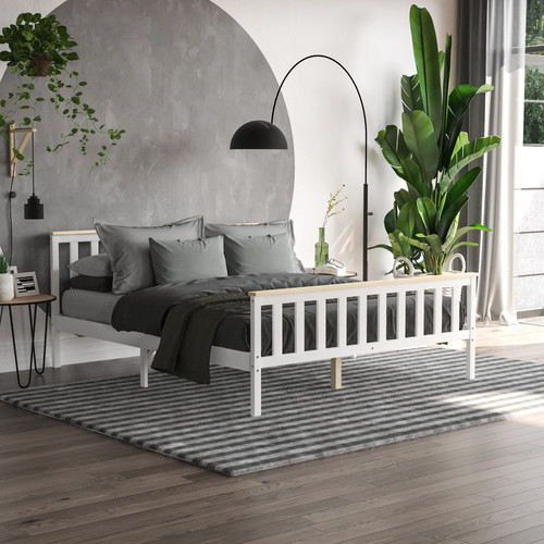 Wooden bed frame - frame, pine