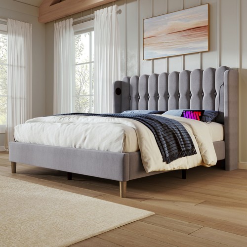 Upholstered bed 4ft6 - upholstered,