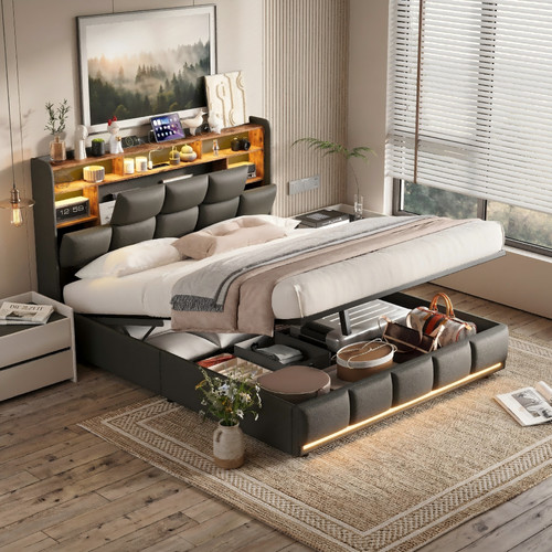 4ft6 double ottoman - double, bed