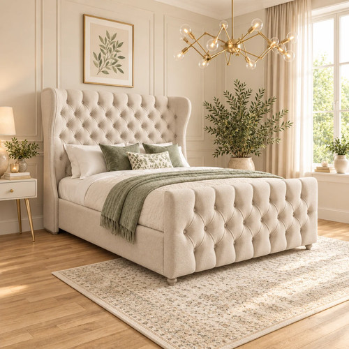 Luxury curved top upholstered - top,