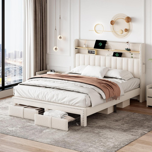 Double bed frame 4ft6 - bed,
