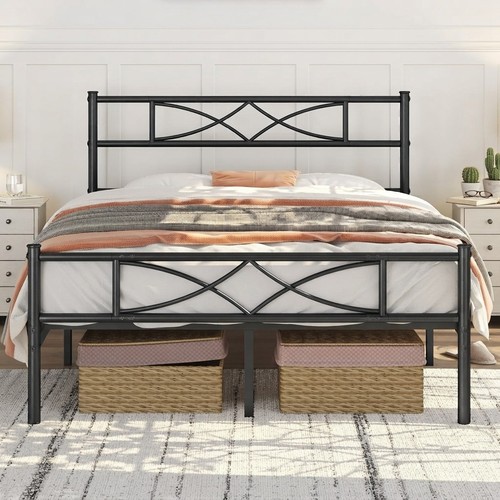 4ft6 double metal - 4ft6, bed