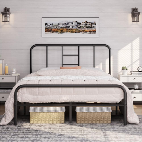 4ft6 double metal bed frame - 4ft6,