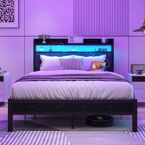 4ft6 double size bed - bed, frame