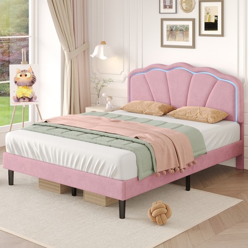 4ft6 double bed led - bed,