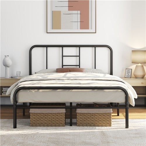 4ft6 double metal - bed, frame