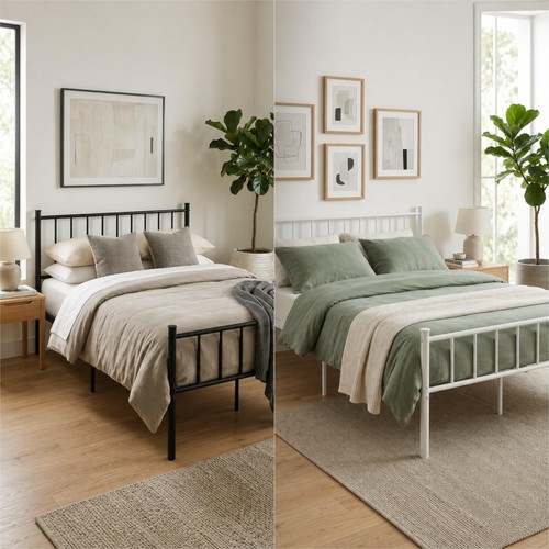 Double metal bed frame 4ft - bed,