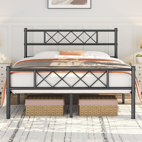 Stylish 4ft6 double metal bed - stylish,