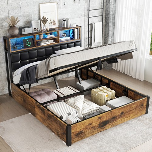 4ft6 double ottoman bed frame - ottoman,