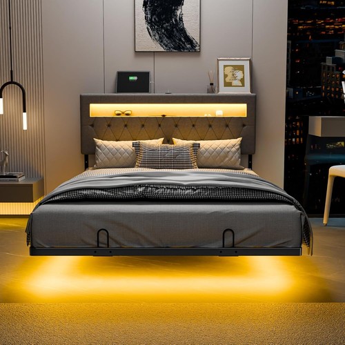 4ft6 floating double - bed, frame