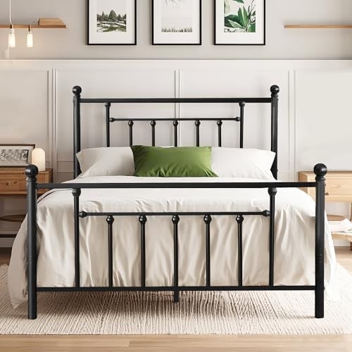4ft6 double bed frame - double, black