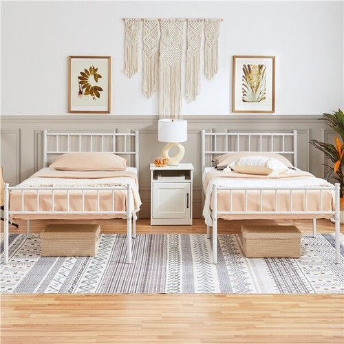 Single double metal bed frame - single,