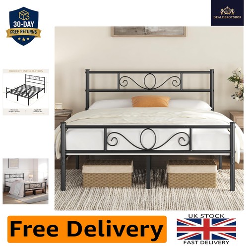 Sturdy metal double bed frame - double,