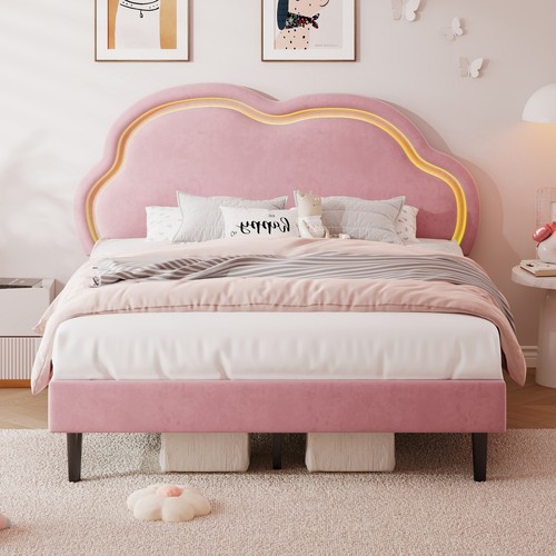 Double 4ft6 velvet bed frame - 4ft6,